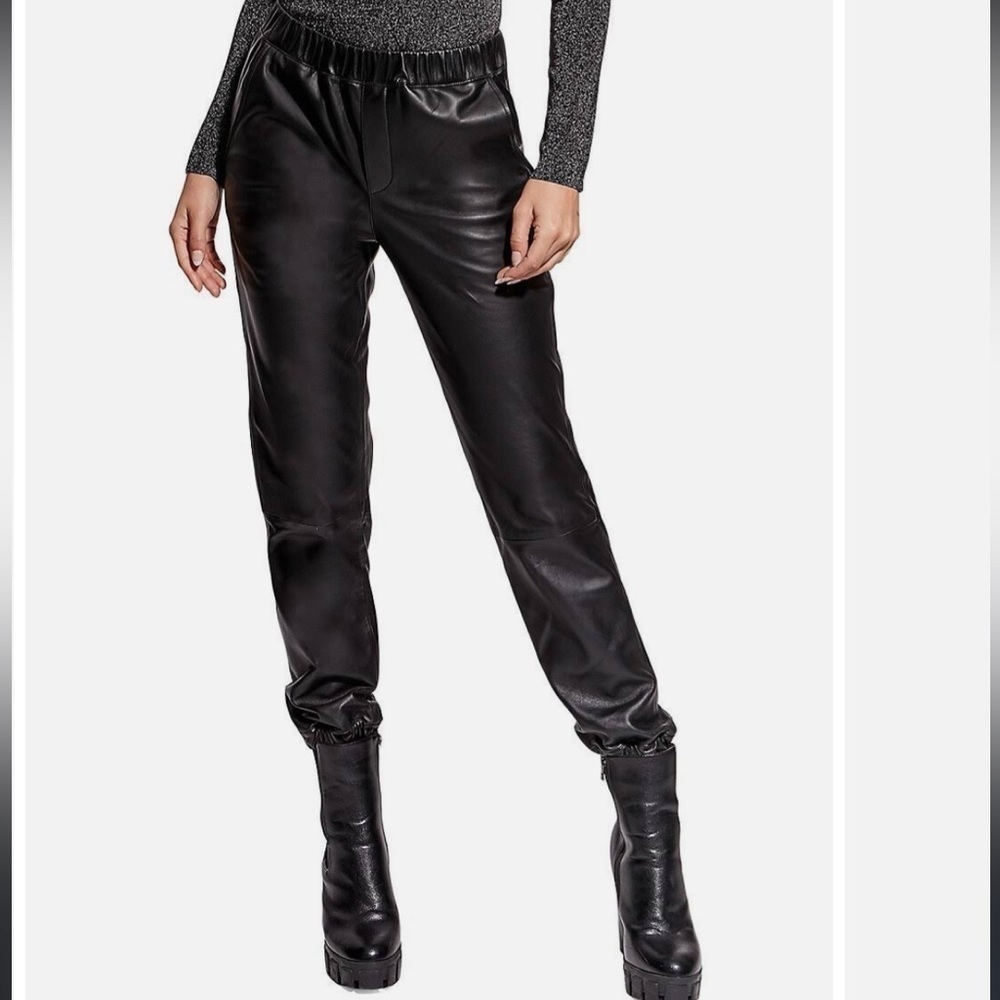 Leatha Weatha Pants Faux leather look black